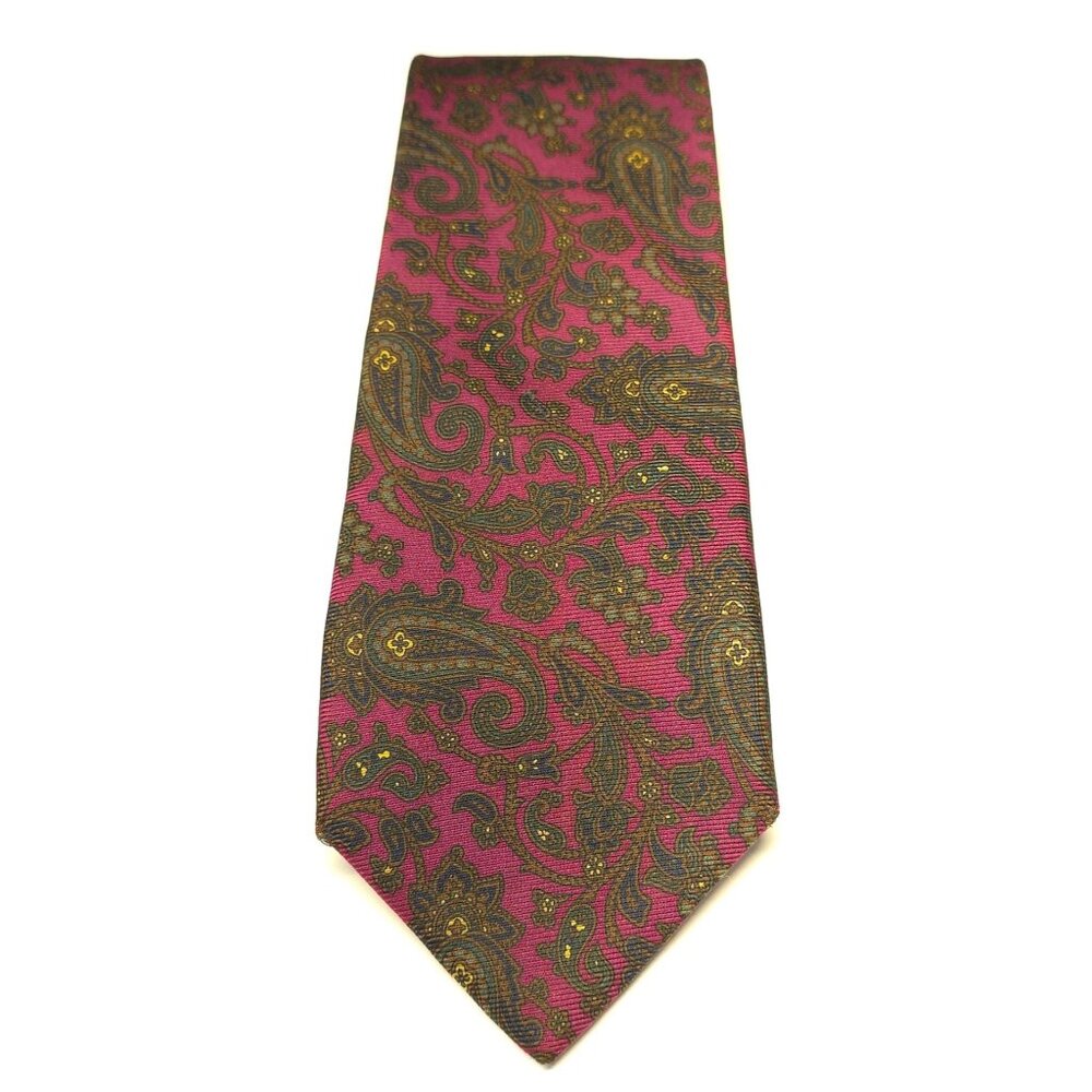 JoS. A. Bank Paisley Silk Tie - Red & Gold
